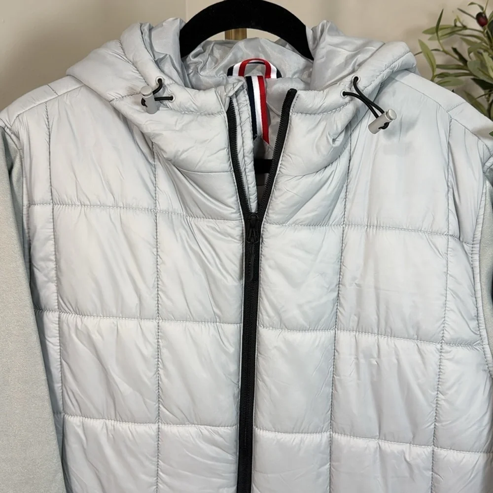 Reebok men’s jacket coat mixed media size XXL light bluish grey padded body